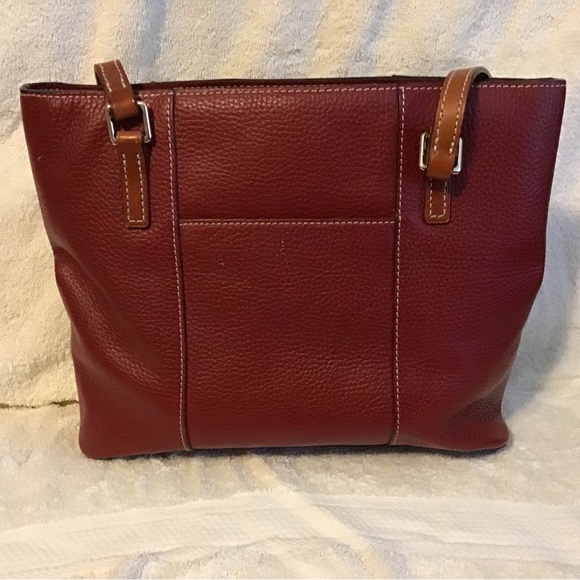 Dooney and Bourke Small Lexington Shopper EUC Beautiful Red - Picture 2 of 12